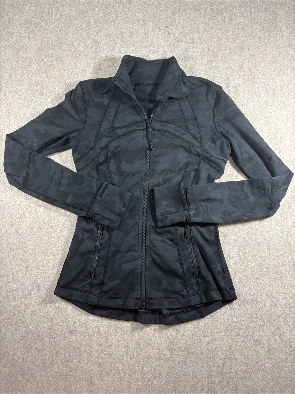 Lululemon Define Jacket Luon Incognito Camo Deep Coal Multi Black Gray EUC 4